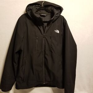 The North Face Mens Large Coat Apex Elevation Jacket Black Zip Pockets Windproof